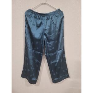 Splendid Women's Satin Pajama Bottoms Lounge Pants size‎ XS Star Pattern #P